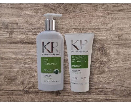 Combo crema para manos y body milk regenerativa